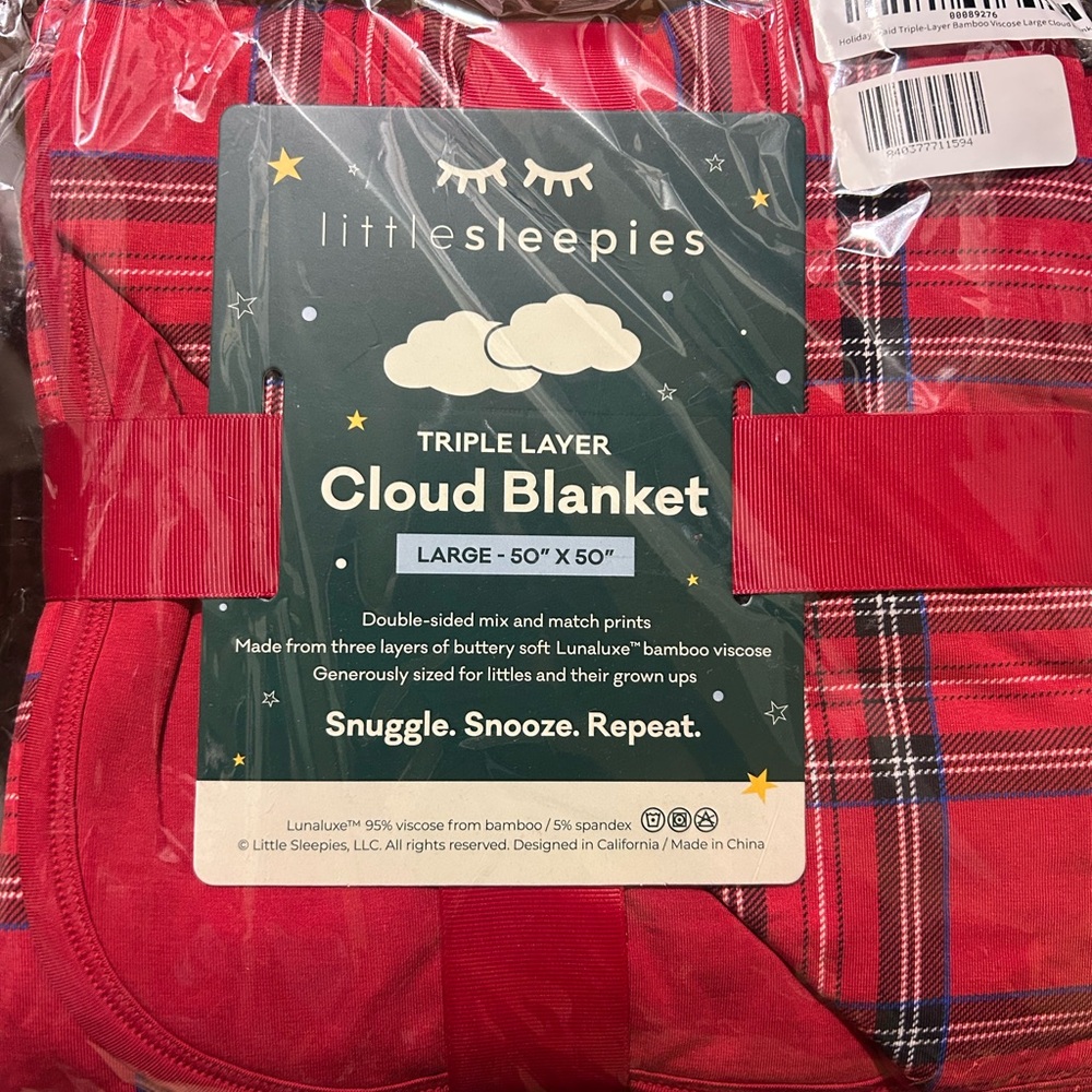Little Sleepies Holiday Plaid Blanket